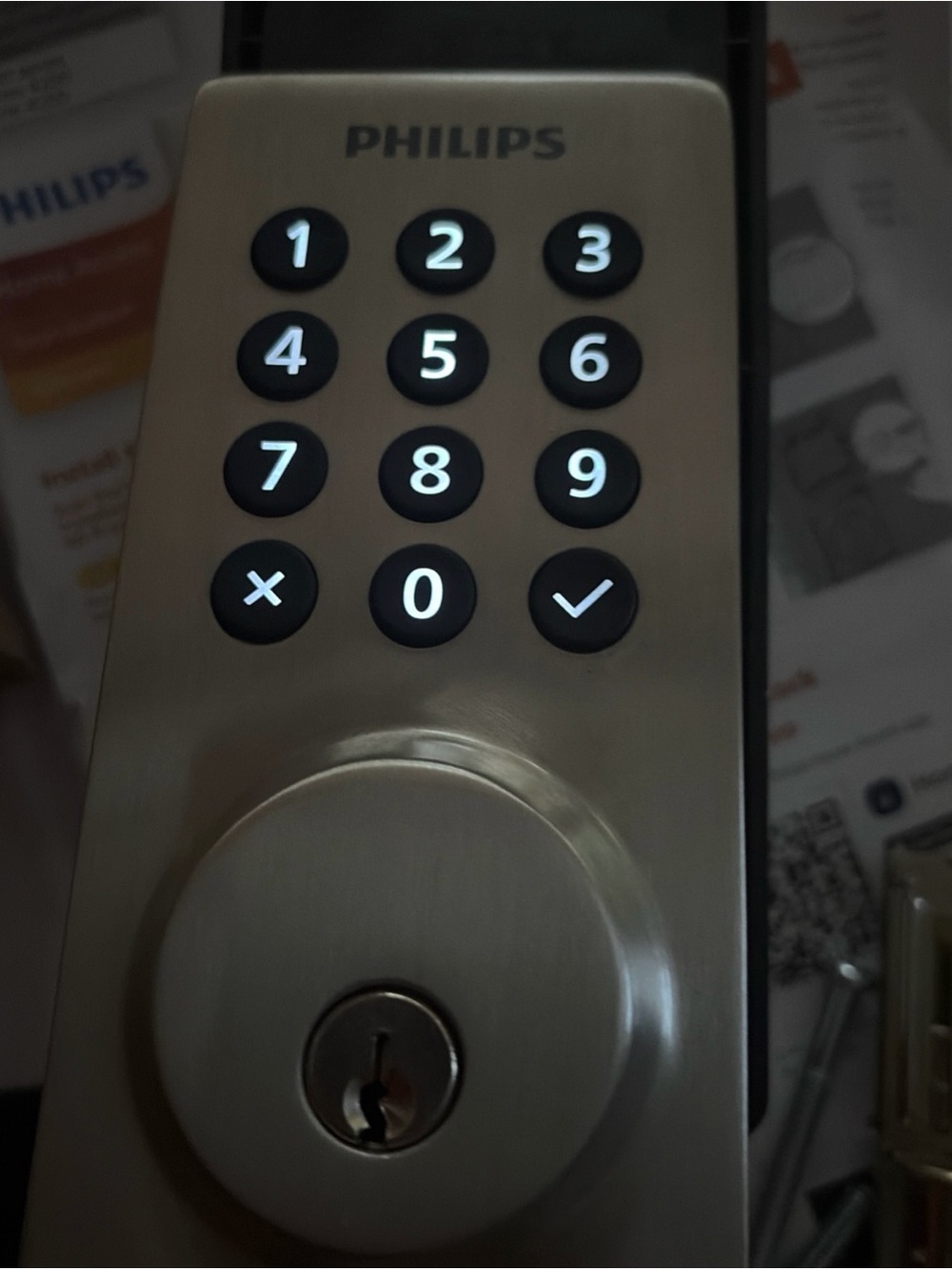 Philips 4200 WiFi Smart Door Lock with Handle, Built-in WiFi App Remote Control